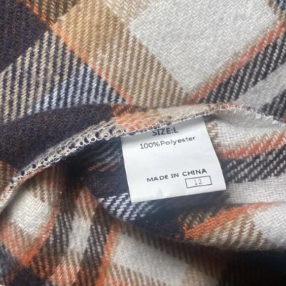 Women’s Multicolor Plaid Shacket Size Large NWOT - Picture 4 of 4